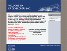 Tablet Screenshot of kpdevelopers.com